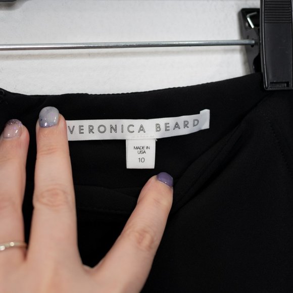 Veronica Beard Zip Back Scuba Pants Black Ankle Cropped Capsule Minimalist F11 - Picture 7 of 8